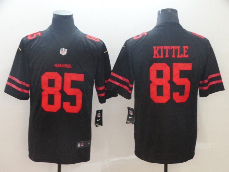 Men San Francisco 49ers #85 Kittle Black Nike Vapor Untouchable Limited Player NFL Jerseys